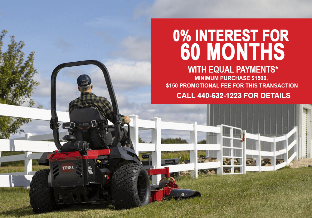 0% interest for 60 months with equal payments* Minimum purchase of $1500 $150 promotional fee for this transaction